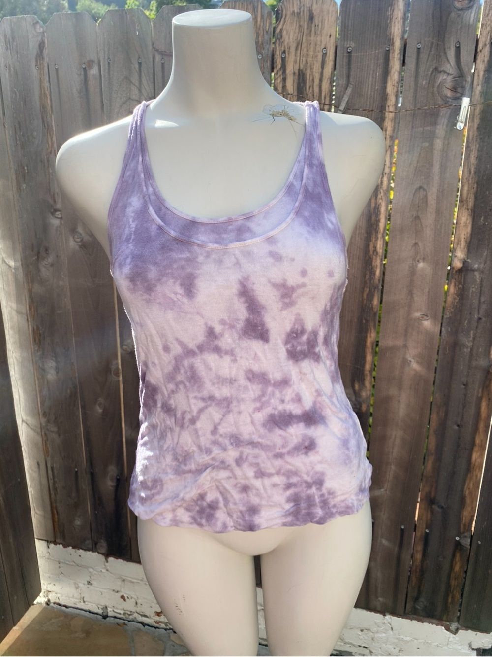 James Perse double layered Women's Lavender Tie-Dye Tank Top size medium